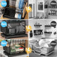 🍽️ 50% OFF!  2-Tier Dish Rack – With Drip Tray, Space-Saving & Ideal for Family Kitchens 🏠
