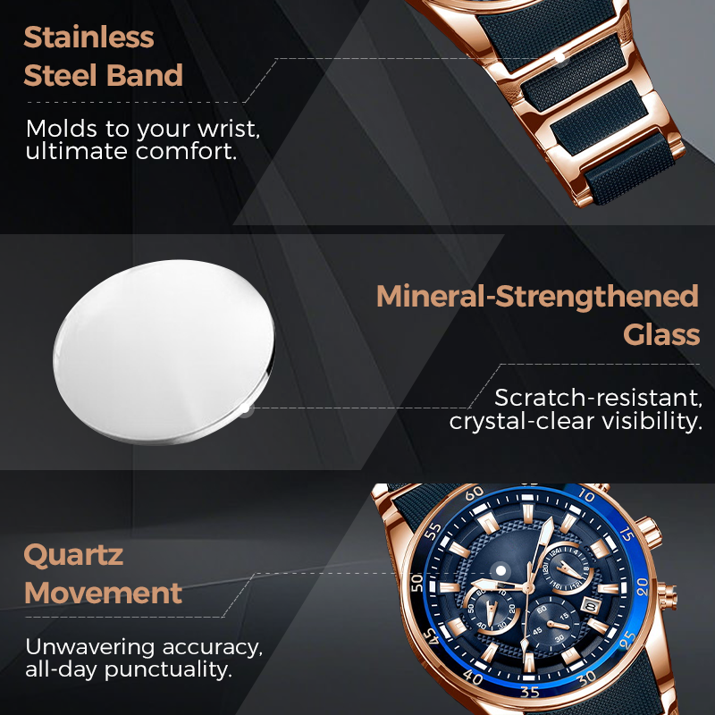⏳Speciale a tempo limitato⌛Orologio al quarzo multifunzionale impermeabile da uomo