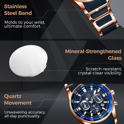 ⏳Speciale a tempo limitato⌛Orologio al quarzo multifunzionale impermeabile da uomo