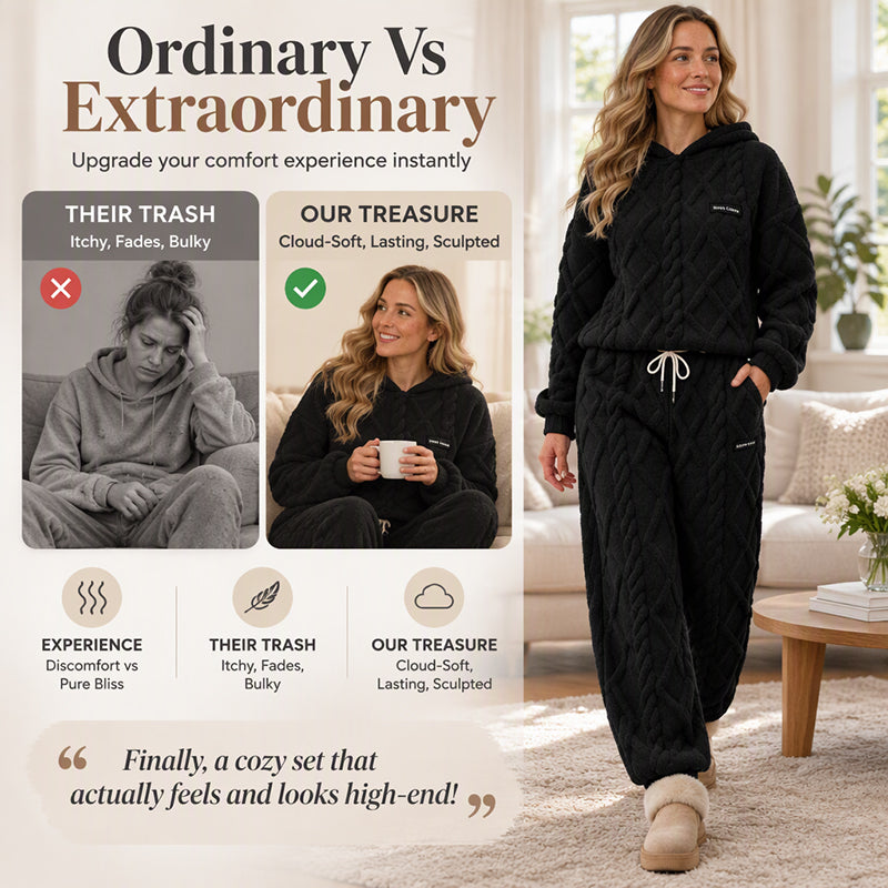 💖Black Friday Mega Deal – 50% off!💖Embossed Geometric Plush Set ✨Timeless Comfort & Effortless Style For Every Occasion