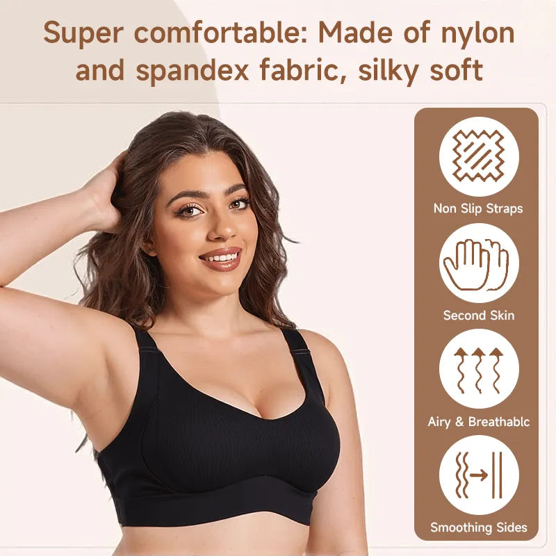 ⏰Last Day Sale 50% OFF 🎁Subtle Striped Seamless Bra W-Support Wireless Comfort Bra