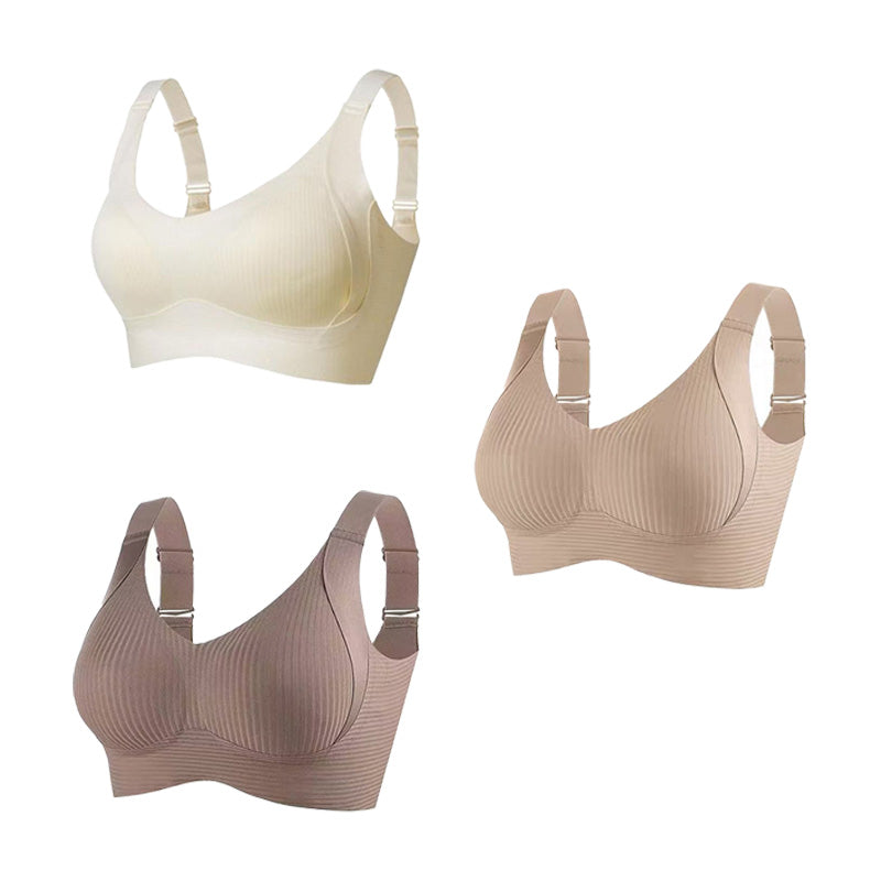 ⏰Last Day Sale 50% OFF 🎁Subtle Striped Seamless Bra W-Support Wireless Comfort Bra