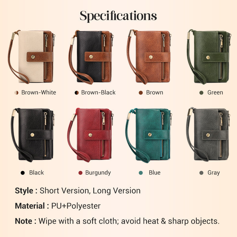 👜💳Women's RFID Blocking Leather Wallet – Blocks digital pickpockets. Soft leather, multiple slots. Secure & stylish.