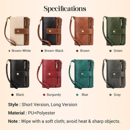👜💳Women's RFID Blocking Leather Wallet – Blocks digital pickpockets. Soft leather, multiple slots. Secure & stylish.