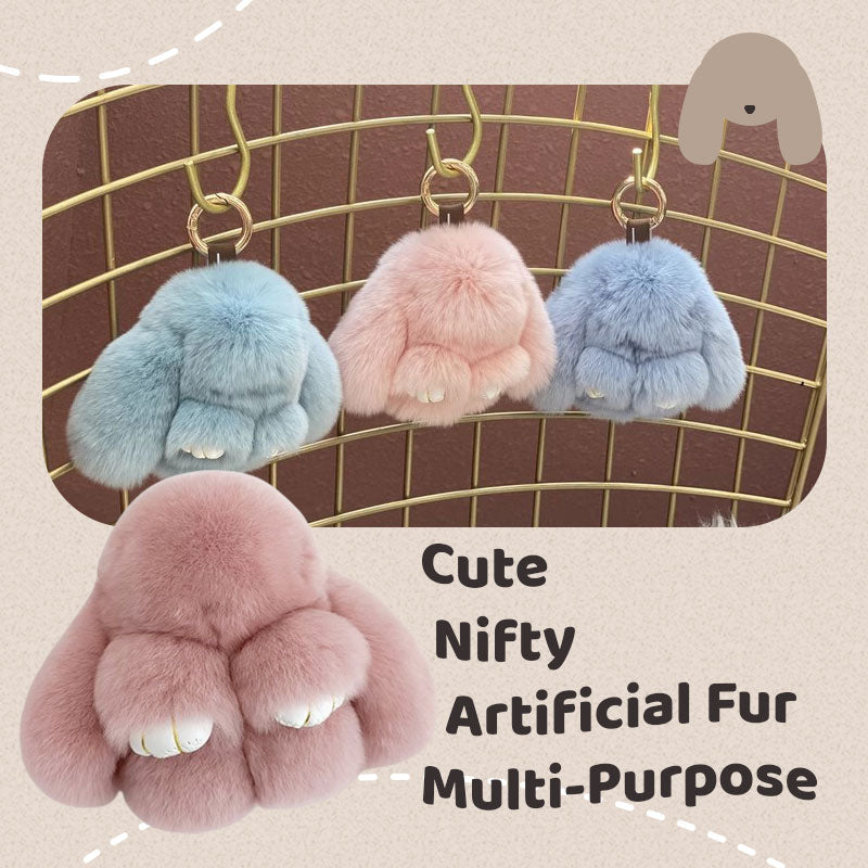 📢📢LIMITED TIME SPECIAL SALE 50% OFF !! ⏰🐰Handmade Soft Bunny PomPom Charms – Fluffy, Cute & Perfect for Bags, Keys & Gifts🎉