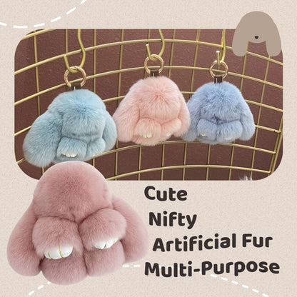 📢📢LIMITED TIME SPECIAL SALE 50% OFF !! ⏰🐰Handmade Soft Bunny PomPom Charms – Fluffy, Cute & Perfect for Bags, Keys & Gifts🎉