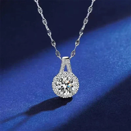 💕Valentine's Day Gifts 50% discount💕S925 Sterling Silver Moissanite Sunflower Pendant Necklace