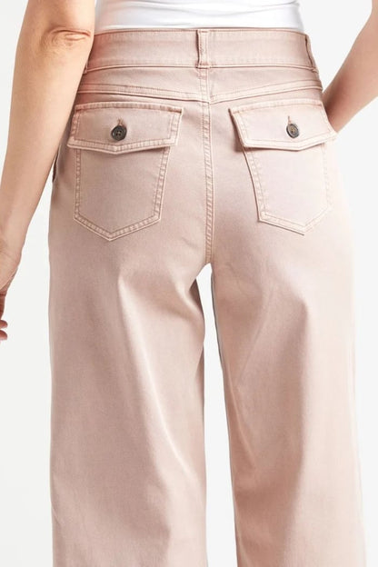 🔥2024 HOT SALE🔥Stretch Twill Cropped Wide Leg Pants