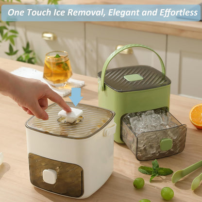 2026 HOT SALE🥳50K+ SOLD! 50% OFF!🥳💞 Ice Cube Maker with Storage – 48 cubes at once, leak‑proof lid. Stackable, saves space. Includes ice scoop & tong. A summer essential.