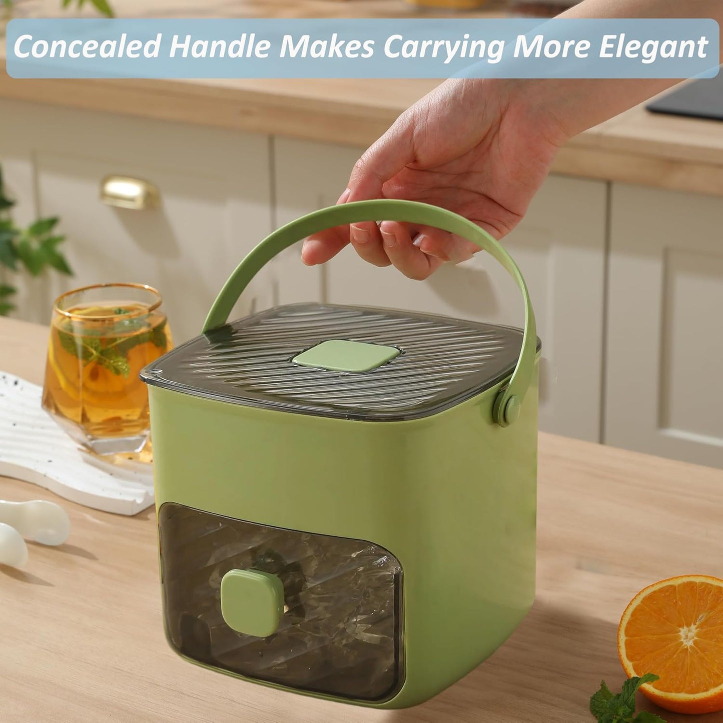 2026 HOT SALE🥳50K+ SOLD! 50% OFF!🥳💞 Ice Cube Maker with Storage – 48 cubes at once, leak‑proof lid. Stackable, saves space. Includes ice scoop & tong. A summer essential.