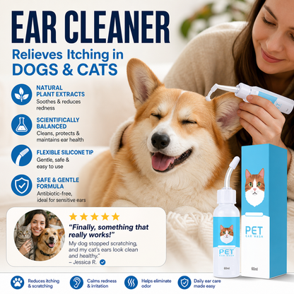 Ear cleaner, Relieves itching in dogs & cats