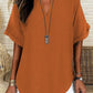 💞50K+ SOLD!🌸Women's Plain Short Sleeve Blouse, Casual Solid Color Top for Daily Wear