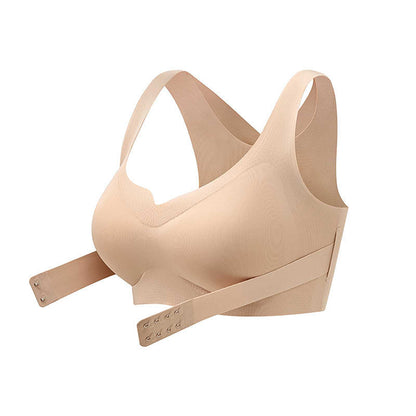 🔥Women’s Beige Wireless Bra, Soft Breathable Non-removable Moulded Cups, Yoga Fitness Sportswear for Gym & Daily Training