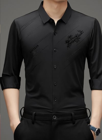 🎁Exquisite Gift💘Men's Velvet Thickened Seamless Flocking Shirt（48% OFF）