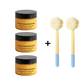 🛁50 % RABATT🧴 Gurkemeie-lysnende kroppsskrubb | Naturlig havsalt-peeling · Pleiende jojobaolje · Bleker matt hud · For ansikt og kropp