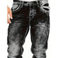 🔥 Men's Fashion Creative Stretch Denim Jeans,Minimalist Style Suitable For Emo Style💙