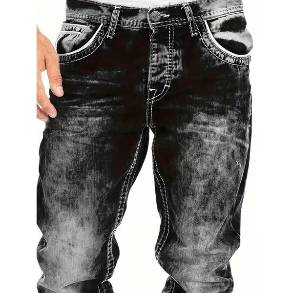 🔥 Men's Fashion Creative Stretch Denim Jeans,Minimalist Style Suitable For Emo Style💙