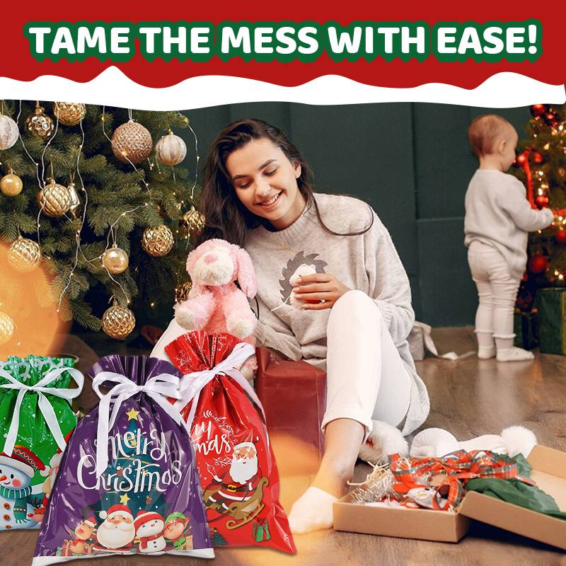 🔥Achetez-en 2, obtenez-en 1 gratuit🎅🎁Sac cadeau de Noël avec cordon de serrage