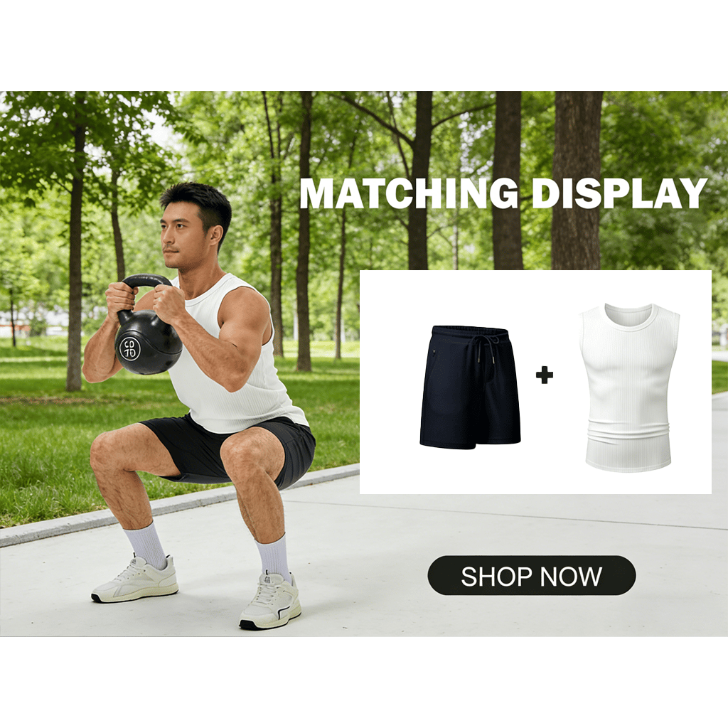 💪👕Men's  Wide Strap Ribbed Tank Top