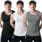 💪👕Herre tanktopp med brede stropper i ribbet materiale