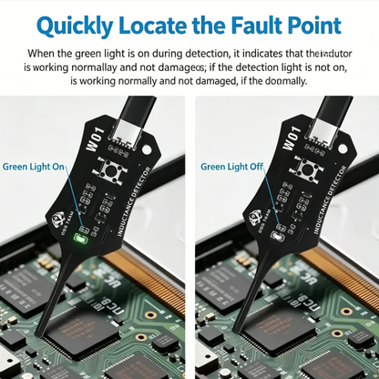 In-Circuit Inductor Tester – One-button simplicity, clear indicator. Non-contact, rapid diagnosis. A must-have for electronics repair. 📟🕊️