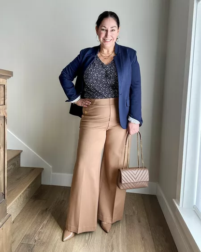⏳Limited Sale 62% OFF🌸Women's Plus Size High Stretch High-Waist Wide-Leg Pants