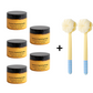 🛁50 % RABATT🧴 Gurkemeie-lysnende kroppsskrubb | Naturlig havsalt-peeling · Pleiende jojobaolje · Bleker matt hud · For ansikt og kropp