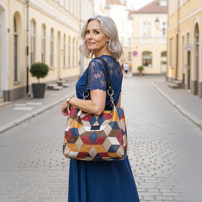 ⏰Last Day Sale 60% Off💃 Women's Geometric Tote Bag – Large Capacity Stylish Handbag For Everyday Elegance👜