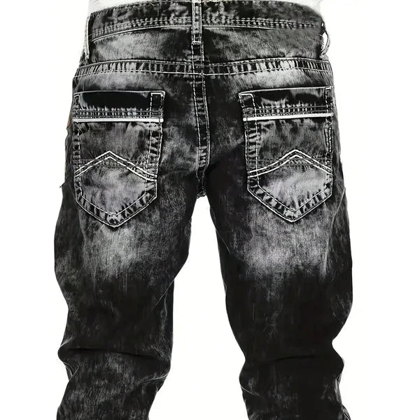 🔥 Men's Fashion Creative Stretch Denim Jeans,Minimalist Style Suitable For Emo Style💙