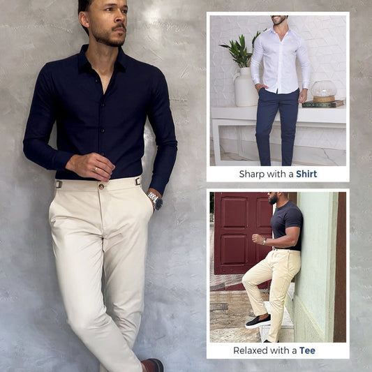 ⏳Limited Time: Men's Stretch Slim Fit Pants – All-Day Flex, Sharp Look
