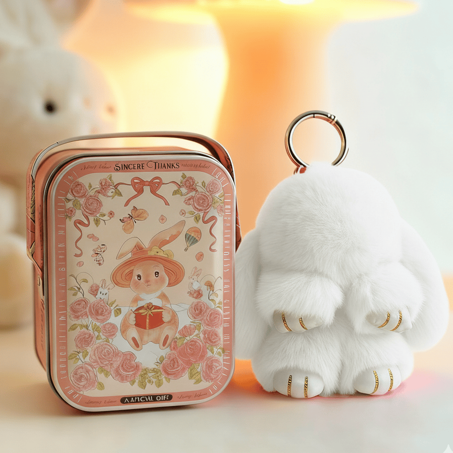 📢📢LIMITED TIME SPECIAL SALE 50% OFF !! ⏰🐰Handmade Soft Bunny PomPom Charms – Fluffy, Cute & Perfect for Bags, Keys & Gifts🎉