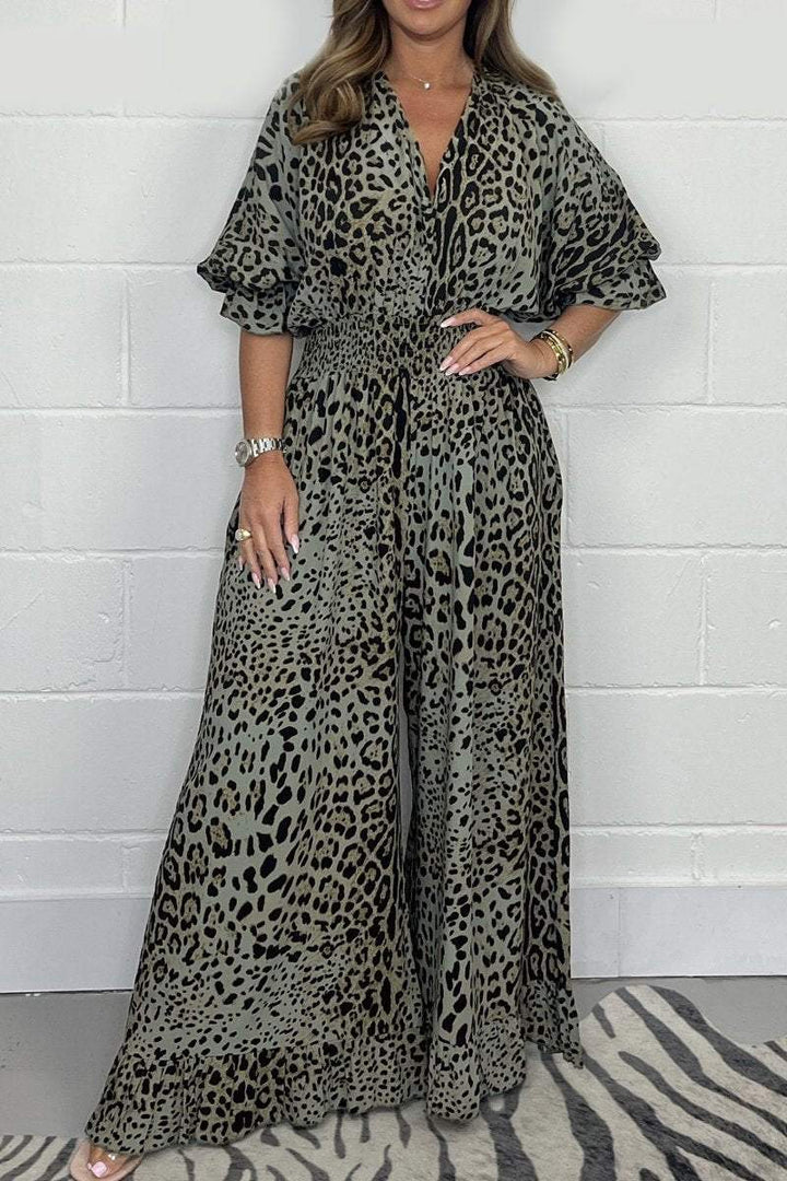🔥HOT SALE-50% OFF💝👗Leopard print casual loose jumpsuit