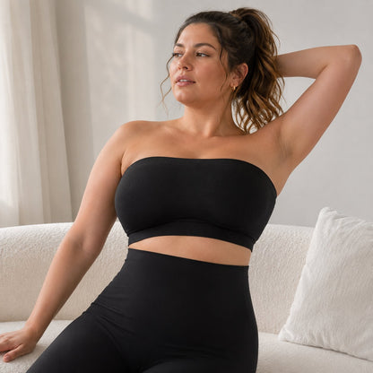📢📢LIMITED-TIME  50%!!☀️Anti-Slip Grip & Removable Straps✨Convertible Strapless Bandeau Bra with Wireless Comfort👍Suitable for All Body Types