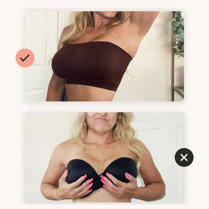 📢📢LIMITED-TIME  50%!!☀️Anti-Slip Grip & Removable Straps✨Convertible Strapless Bandeau Bra with Wireless Comfort👍Suitable for All Body Types
