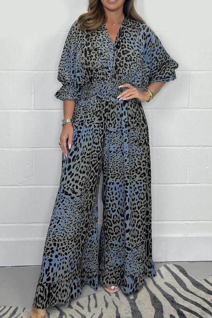 🔥HOT SALE-50% OFF💝👗Leopard print casual loose jumpsuit