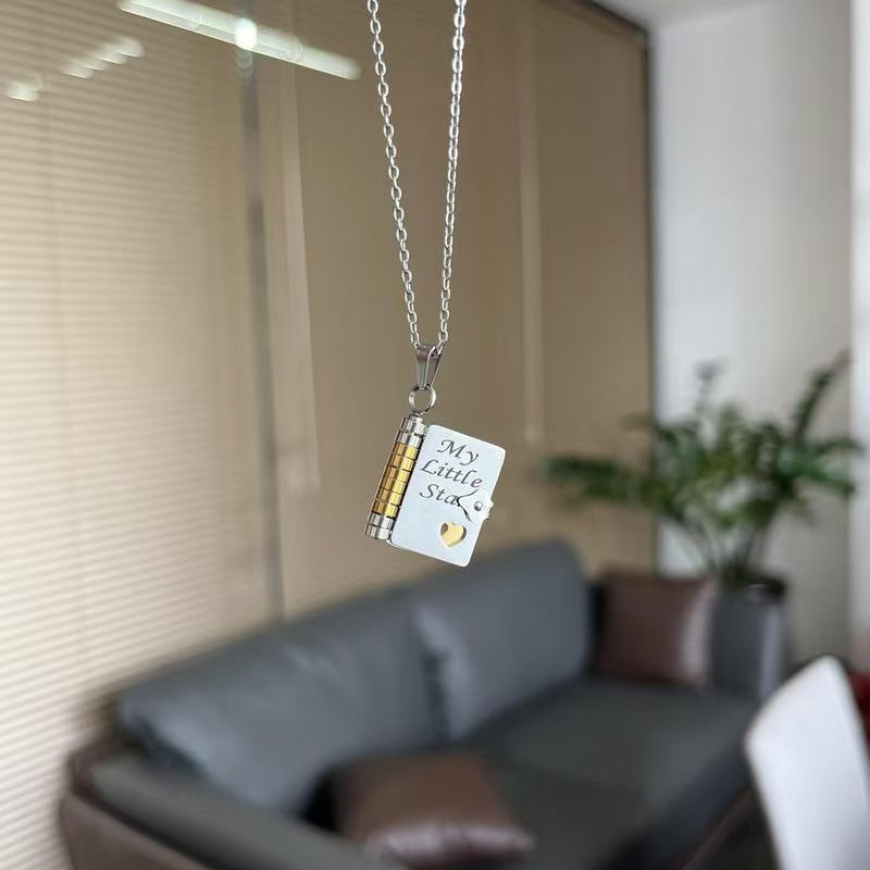 🔥🔥Collar con el libro "Mi pequeña estrella" para hija, regalo de cumpleaños, graduación, joyería de amor.