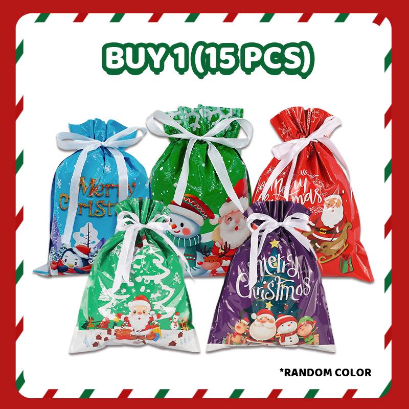🔥Achetez-en 2, obtenez-en 1 gratuit🎅🎁Sac cadeau de Noël avec cordon de serrage