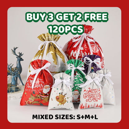 🔥Achetez-en 2, obtenez-en 1 gratuit🎅🎁Sac cadeau de Noël avec cordon de serrage