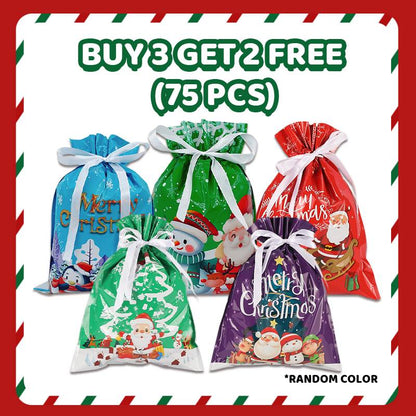 🔥Achetez-en 2, obtenez-en 1 gratuit🎅🎁Sac cadeau de Noël avec cordon de serrage