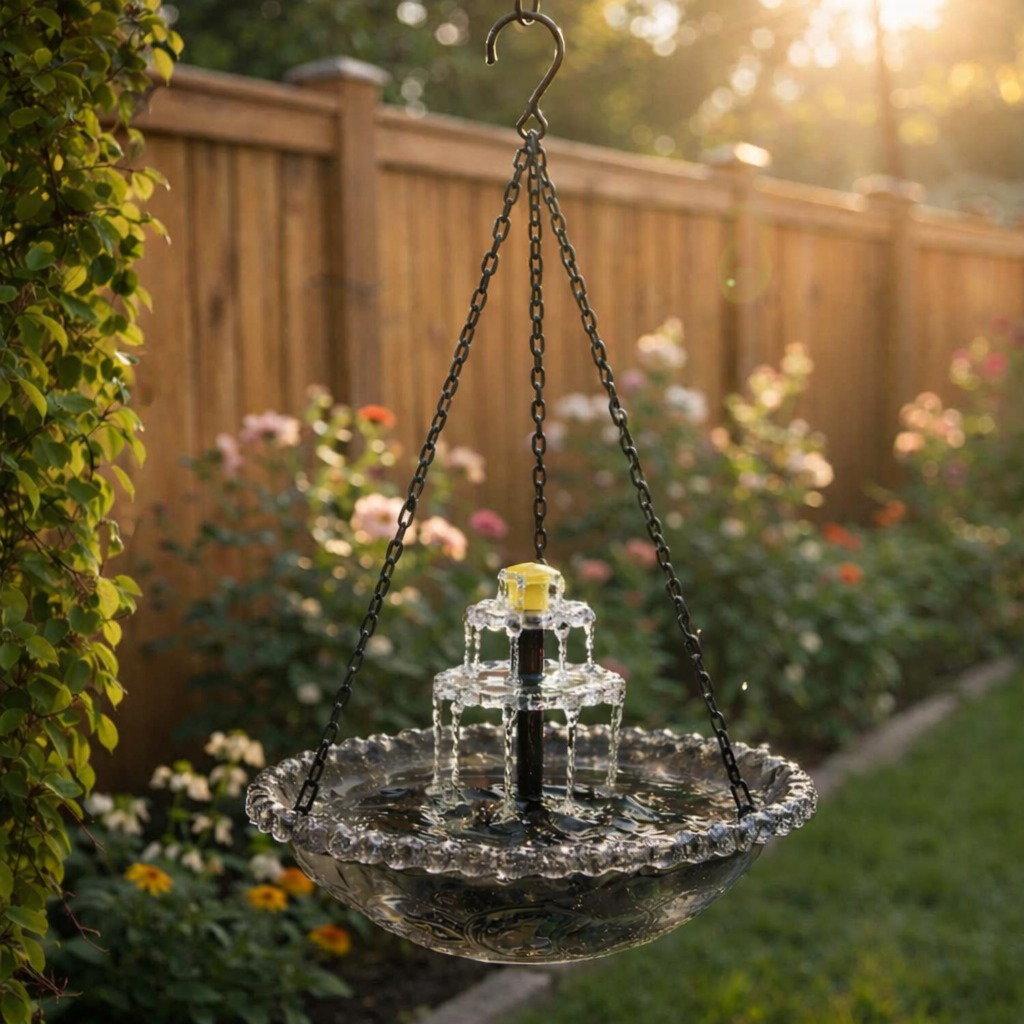 ✨2026 Spring special offer 80% off-🐦Solar Cascade Hanging Bird Bath Fountain