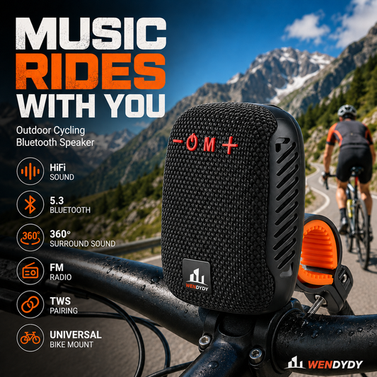 🚴‍♂️🎵 Waterproof Bike Bluetooth Speaker – IPX5, TWS stereo, hands‑free calls. Secure mount, 70m range. Ride with beats! 🔊✨
