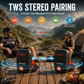 🚴‍♂️🎵 Vanntett Bluetooth-høyttaler for sykkel – IPX5, TWS-stereo, håndfrie samtaler. Sikker montering, 70 m rekkevidde. Sykle med rytmen! 🔊✨