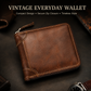 👛Vintage Men's Short Wallet with Full Zipper Closure and Tri-Fold Design