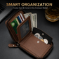 👛Vintage Men's Short Wallet with Full Zipper Closure and Tri-Fold Design