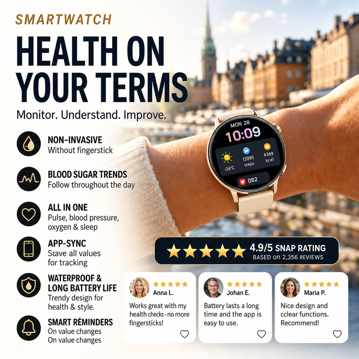 🔥50% OFF LIMITED TIME | Multi-Function Bluetooth Smart Watch ✅ 24/7 Full Health Monitoring