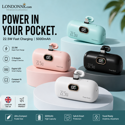 FLASH SALE - ￡9.99!!5000mAh Mini Portable Charger Power Bank for phone