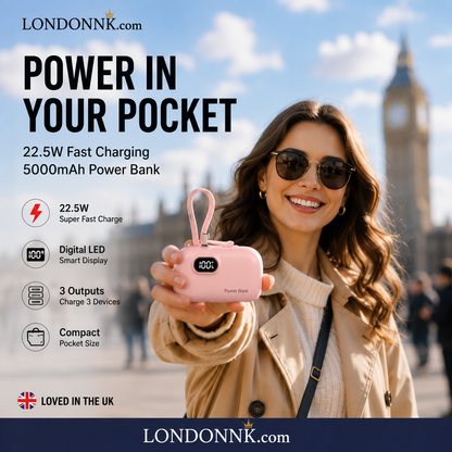 FLASH SALE - ￡9.99!!5000mAh Mini Portable Charger Power Bank for phone
