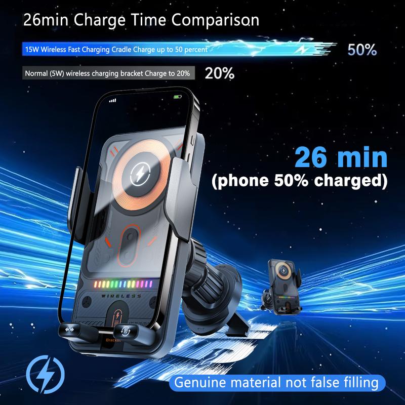 📱New Wireless Fast Charging Car Mount