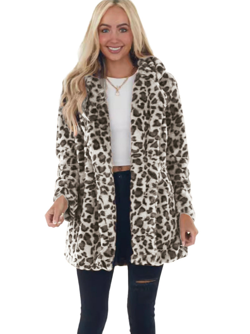 💥2026 HOT SALE - 🏆50% OFF!!❄️ Luxe Winter Style | Women's Leopard Print Faux Fur Coat