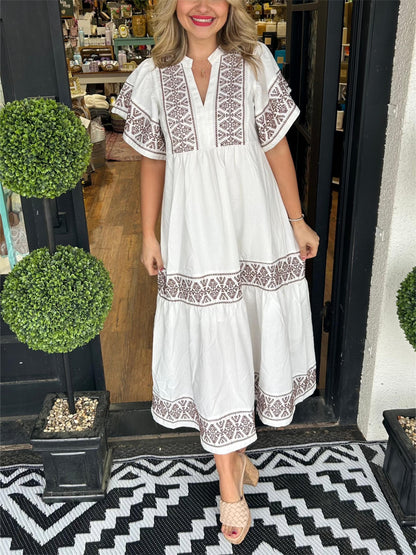 BEST SELLING 52%OFF💝2024 Women's V-Neck Boho Maxi Dress💝